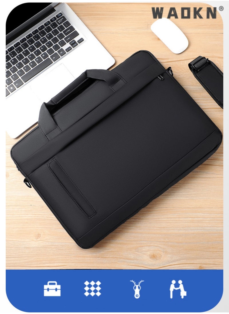 15.6 Inch Laptop Bag Lightweight Computer Bag Travel Business Briefcase Water Resistance Shoulder Messenger Bag Business Briefcase College 14-15.6 Inch Laptop Carrier for Men and Women Work Office