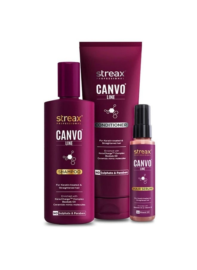 Pro Canvo Line Shampoo, Conditioner & Serum For Straightened Hair