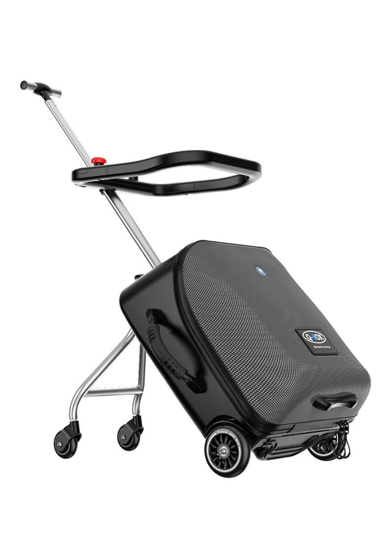 Large Suitcases with Child Seat Design,Expandable Luggage with Spinner Wheels