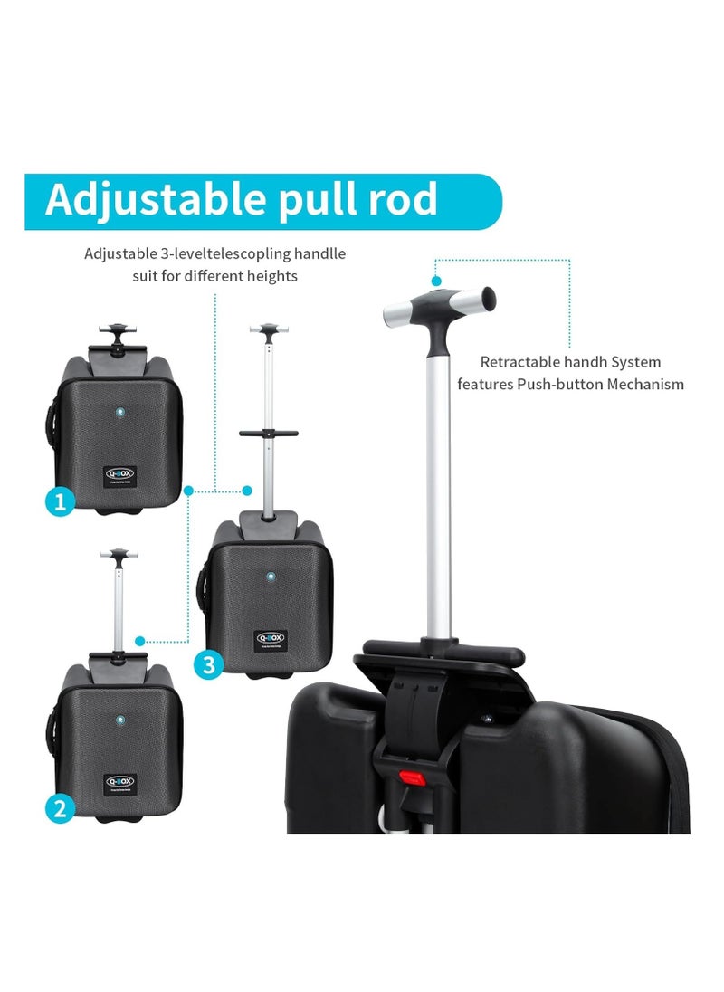 Large Suitcases with Child Seat Design,Expandable Luggage with Spinner Wheels