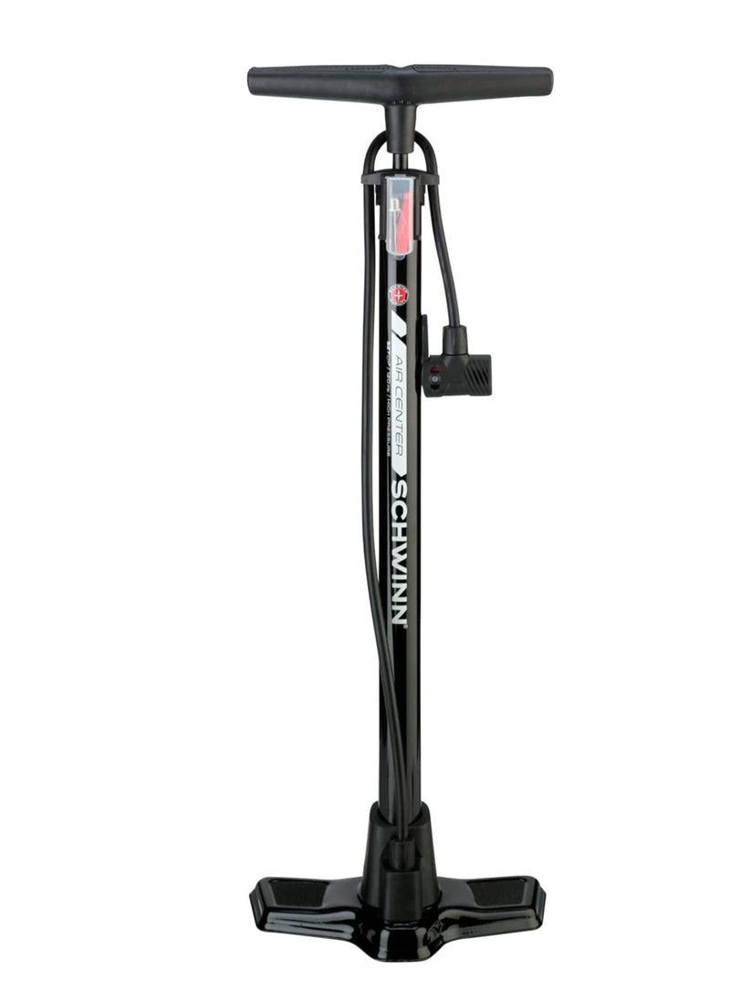 Air Center Floor Bike Pump, Fits Schrader and Presta Valve Types, Portable Air Pump, Bike Accessories
