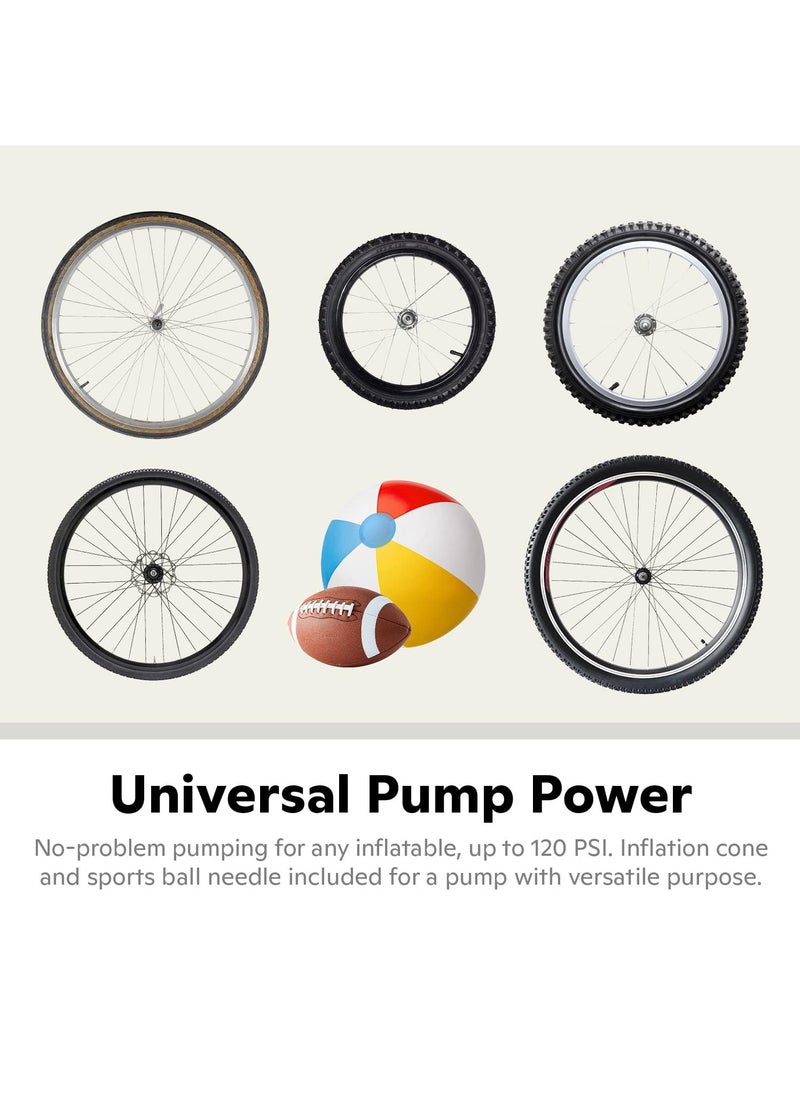 Air Center Floor Bike Pump, Fits Schrader and Presta Valve Types, Portable Air Pump, Bike Accessories