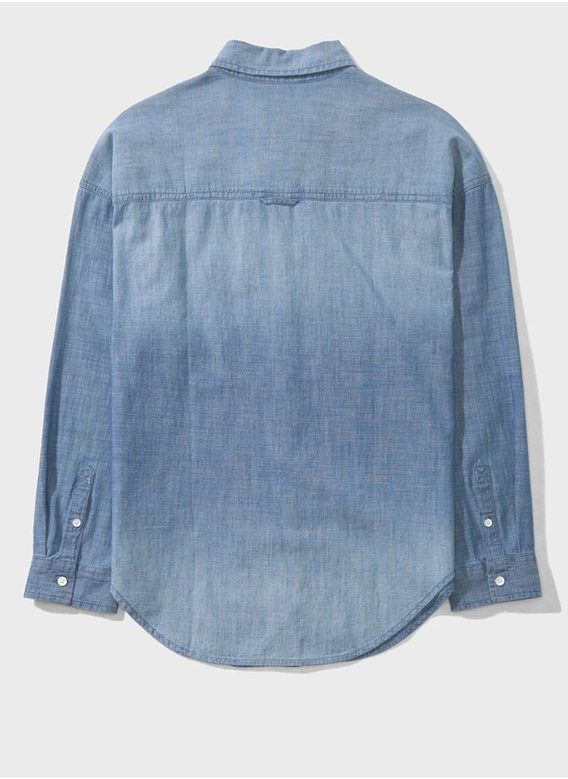 Pocket Detail Denim Shirt