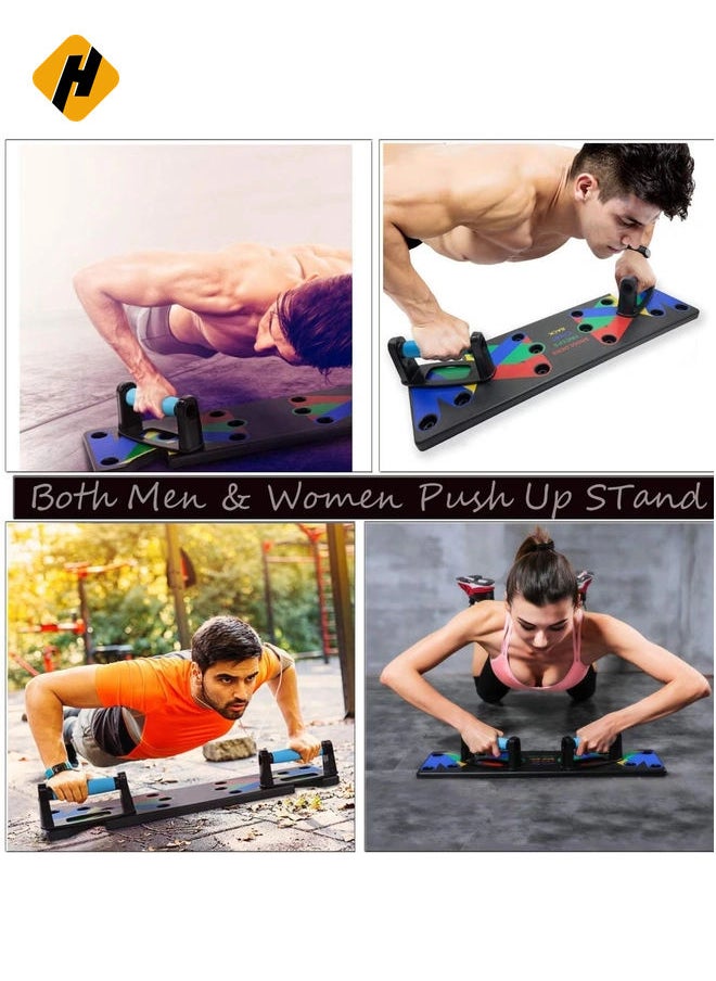 Push Up Board 14-in-1 Body Building Training Portable Exercise Tools Muscle Trainer Gym Workout System for Exercise | Foldable Design | Men Women Home Fitness Training