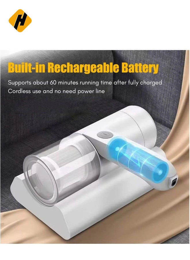 UV Vacuum Cleaner, Wireless Handheld Sofa Strong Suction Cleaning Machine, Portable Cordless Mite Removal Cleaner for Sheet, Carpets, Pillows