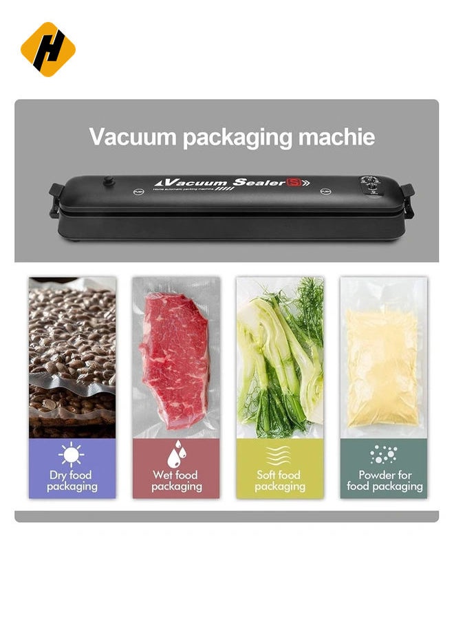 Single-touch Portable Food Saver Vacuum Sealer - Machine with 2-Functions for Fruits, Nuts, Meat, Sweets, Vegetables, with Pieces Sealed Bags