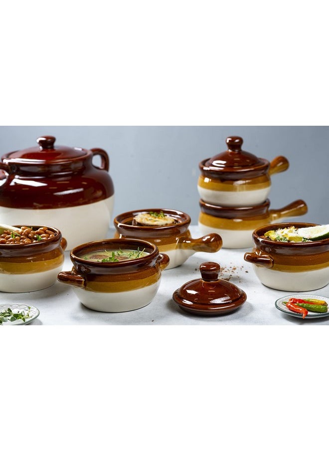 Ch Onion Soup Bowl, By Kook, French Onion Soup, Oven Safe Bowls, Soup Crocks, Ceramic, Handles, Stoneware, Dishwasher, Microwave, Oven & Broil Safe 16Oz Standard Capacity & 18Oz Full Capacity
