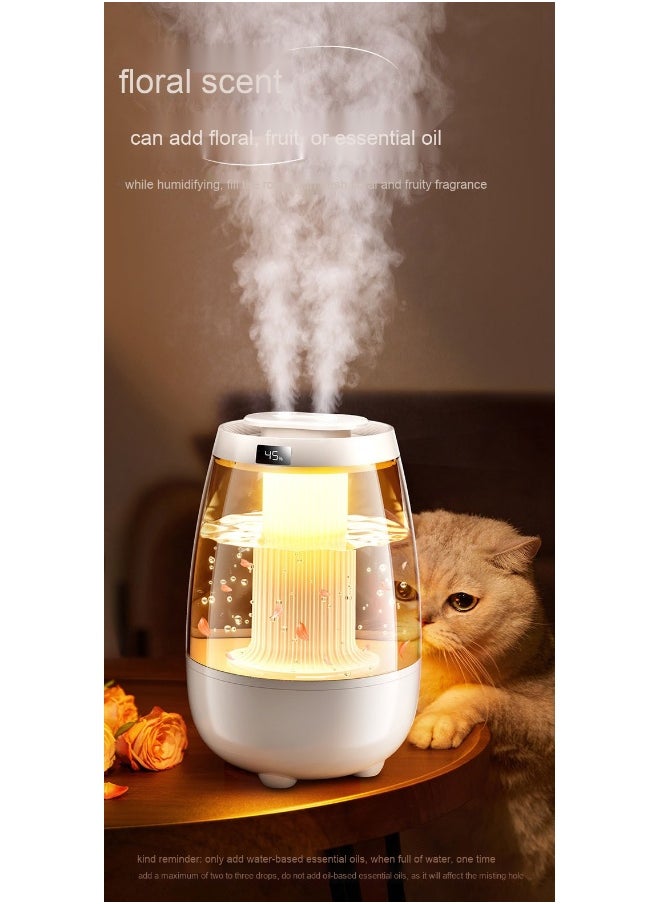 6.8L Double Spray Air Humidifier - Large Capacity Essential Oil Diffuser - Moisturizing Machine - Fragrance Diffuser - Auto Shut-Off -  With Remote Control