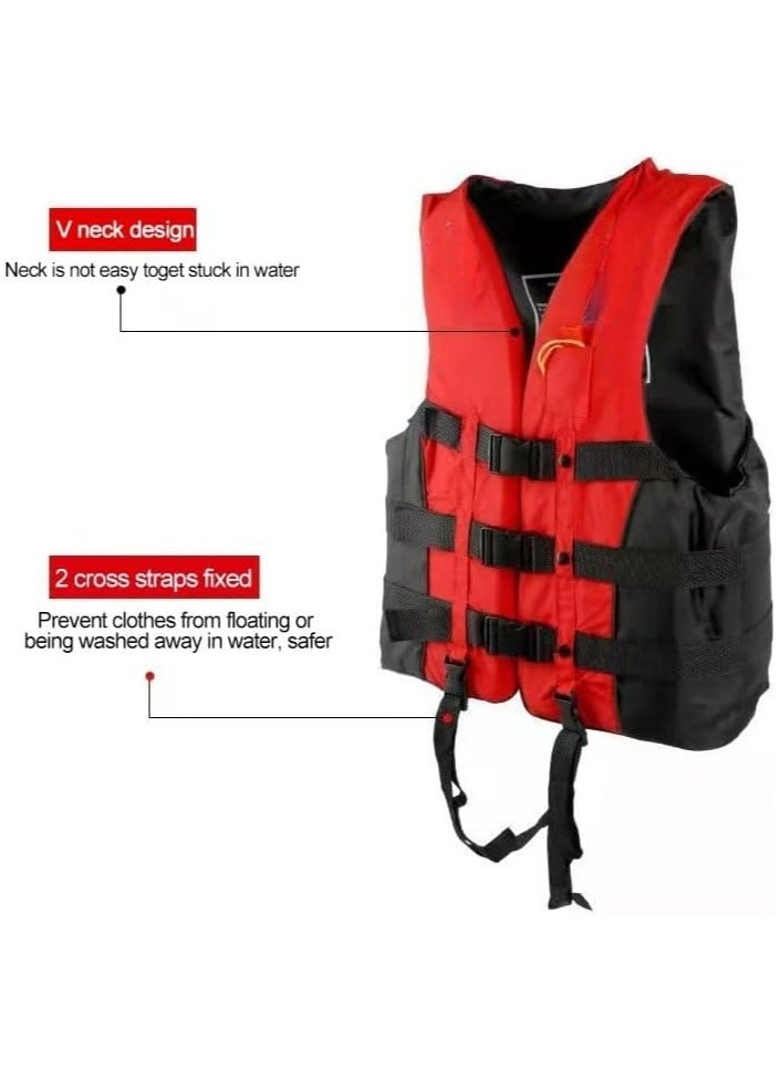 Swimming vest for Water Sports Jet Ski Yacht For Kids Size Medium 5 to 20 Kg 5 to 15 Years Old. (Red)