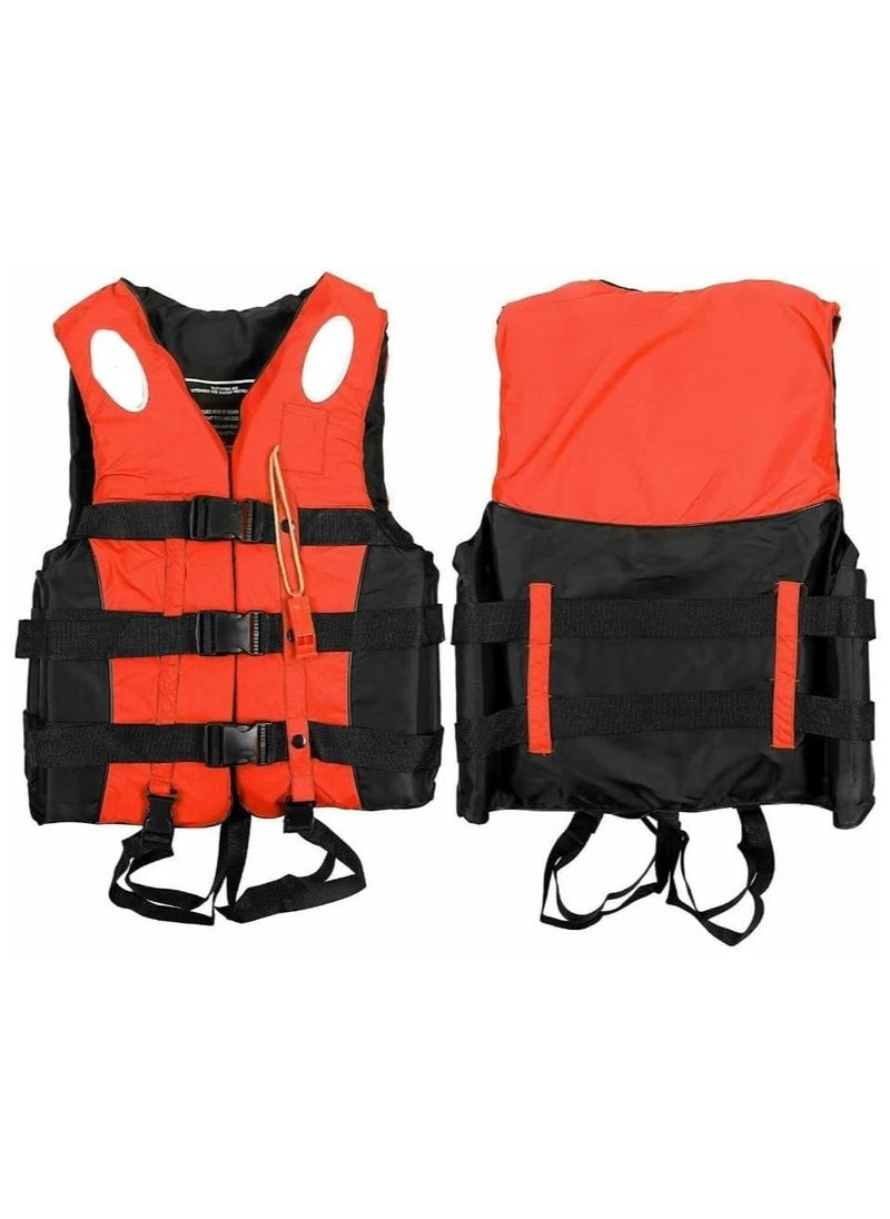 Swimming vest for Water Sports Jet Ski Yacht For Kids Size Medium 5 to 20 Kg 5 to 15 Years Old. (Red)