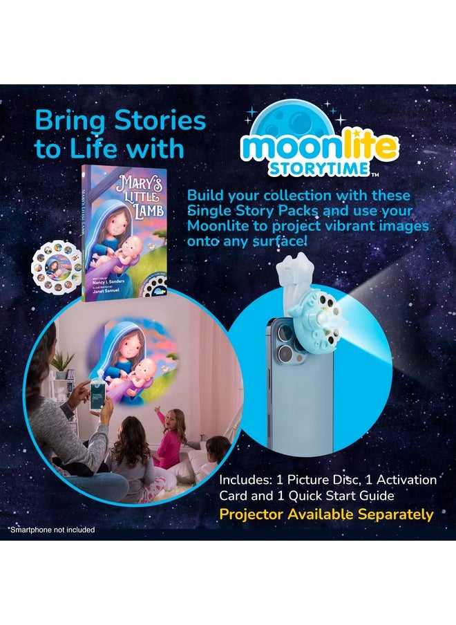 Storytime Mary'S Little Lamb Kids Story Projector Reel, Digital Bible Stories For Kids, Book Projector Picture Disc, Learning Gifts For Kids Ages 12 Months And Up