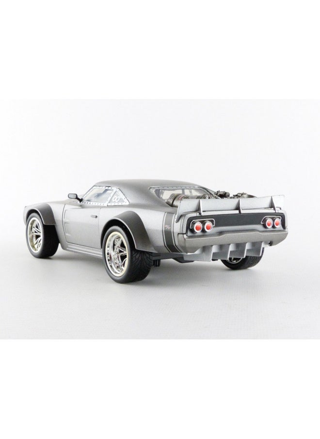 JADA Toys Fast & Furious 1:24 Dom's Ice Charger Die-cast Car, Toys for Kids and Adults, Silver (98291)