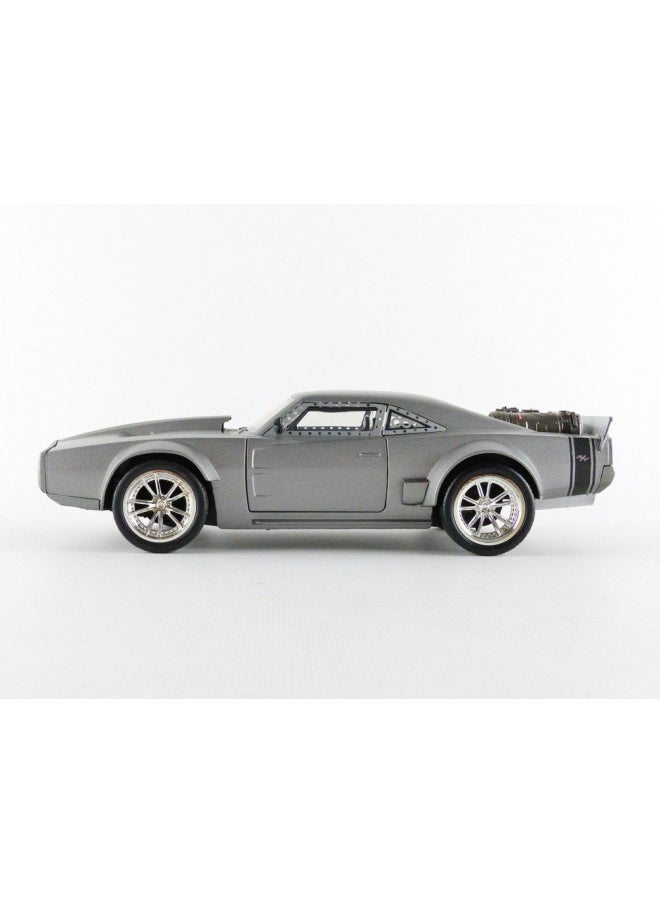 JADA Toys Fast & Furious 1:24 Dom's Ice Charger Die-cast Car, Toys for Kids and Adults, Silver (98291)