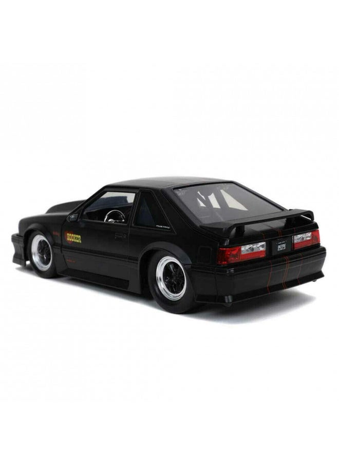 Jada Toys Bigtime Muscle 1:24 1989 Ford Mustang GT Die-cast Car Black, Toys for Kids and Adults
