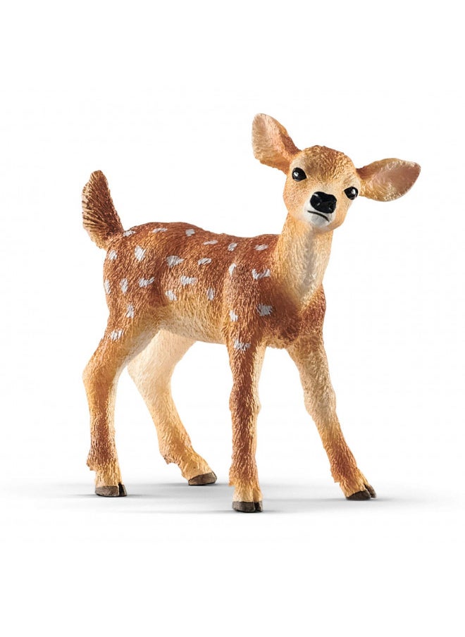 Schleich Wild Life Realistic White-Tailed Fawn Figurine - Authentic and Highly Detailed Wild Animal Toy, Durable for Education and Fun Play for Kids, Perfect for Boys and Girls, Ages 3+