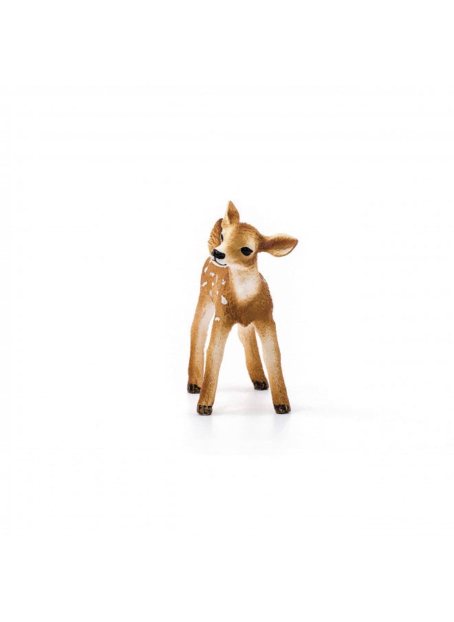 Schleich Wild Life Realistic White-Tailed Fawn Figurine - Authentic and Highly Detailed Wild Animal Toy, Durable for Education and Fun Play for Kids, Perfect for Boys and Girls, Ages 3+