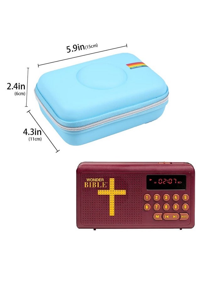 Travel Carry Case Compatible With Wonder Bible Niv- The Talking Audio Bible Player (New International Version)(Case Only)(Blue)