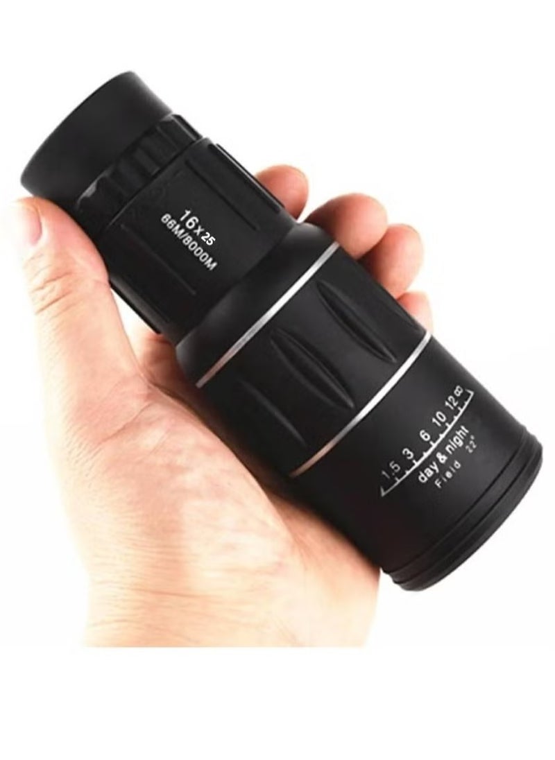 Monocular Telescope 16X25 Monocular Waterproof High Definition Telescope Spotting Scope Phone Photography Adapter For Bird Watching Scenery Monocular Only