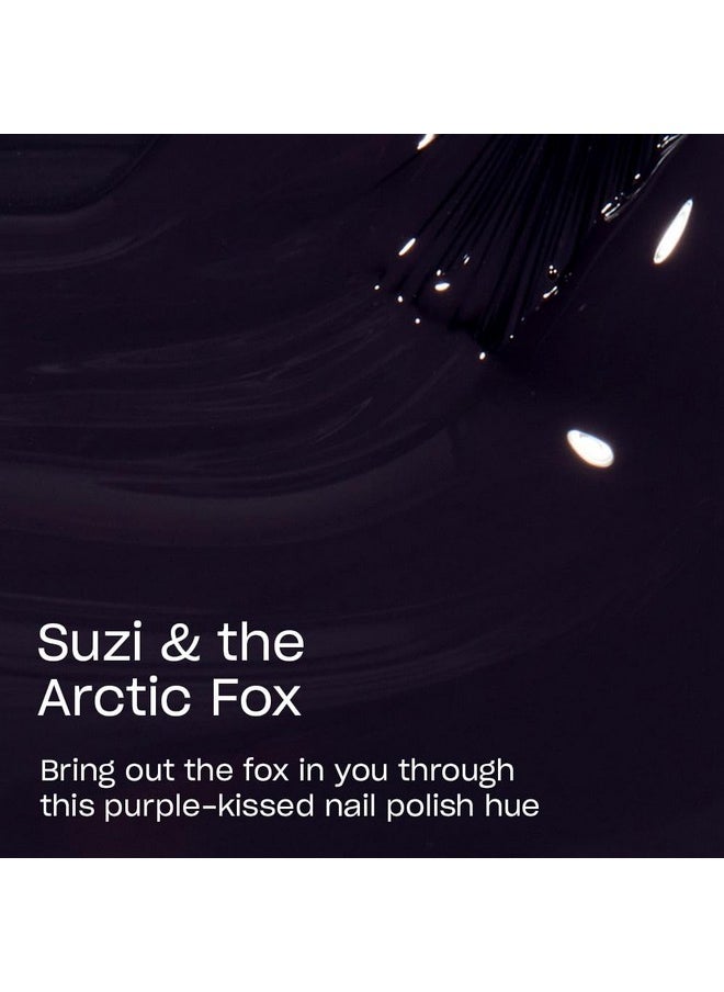 Nail Lacquer Suzi & The Arctic Fox | Opaque Dark Gray Crème Chip Resistant Nail Polish | Iceland Collection