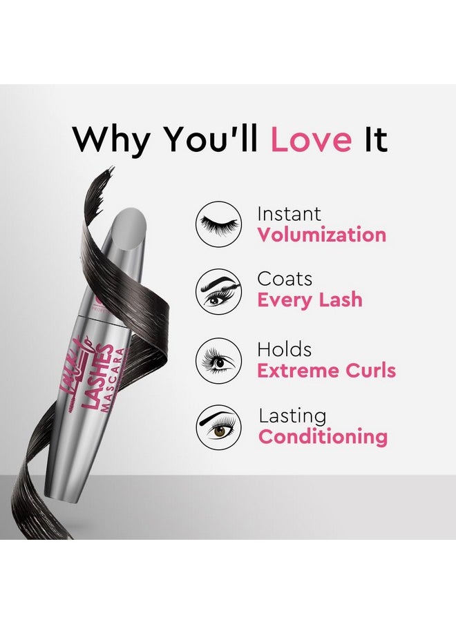 C2P Pro Talk To Lashes Intense Black Mascara - 7Ml, Quick Dry, Waterproof, Long Lasting, Volumizing & Lengthening Formula