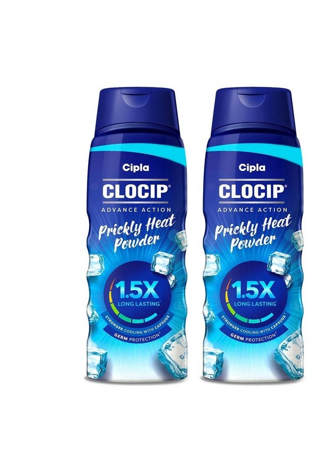 Clocip Advance Action Prickly Heat Powder (150G, Pack Of 2)