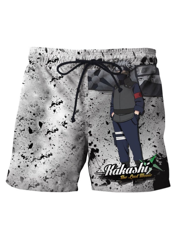 New Naruto 570D Digital Printed Dragon Ball Double Layer Shorts