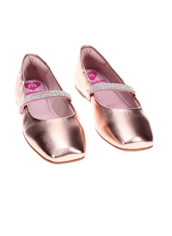 Molekinha Junior Girls Ballerinas Gold | Made In Brazil