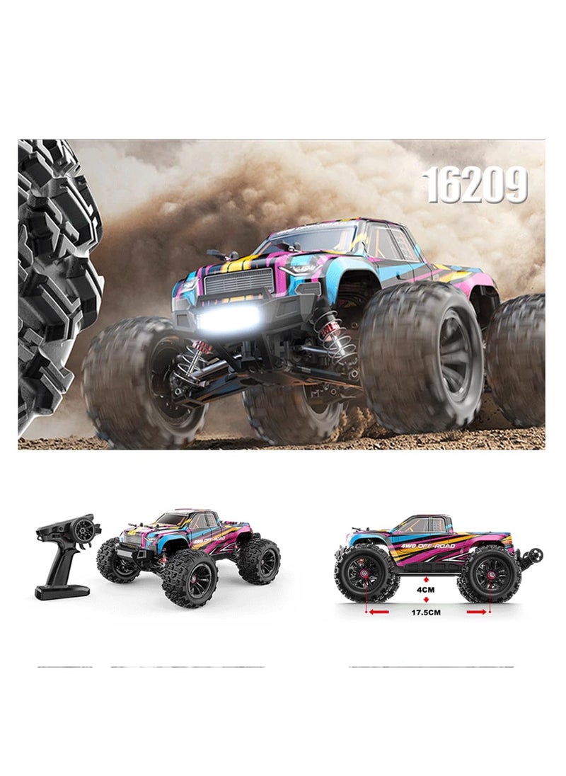 Brushless Rc Hobby Gradetruck 1:16 Scale Radio Controlled Off-Roader Electronic Monster Rtr All Terrain Pink