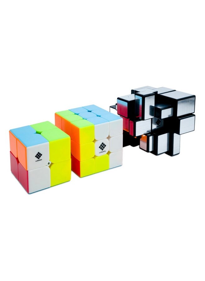 Drift 2X2, 3X3 & Mirror (Silver) Combo Stickerless - Kid