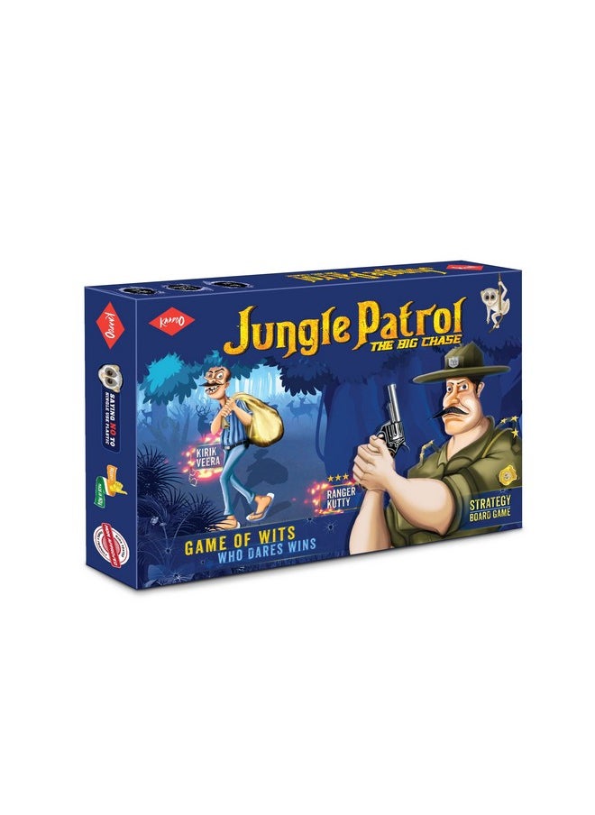 Jungle Patrol Strategy Board Game Played In Teams Of 2 For Kids, Teens, Families & Adults | Ages 8 And Up | 2 To 4 Players | 30 Minutes Playtime | Made In India