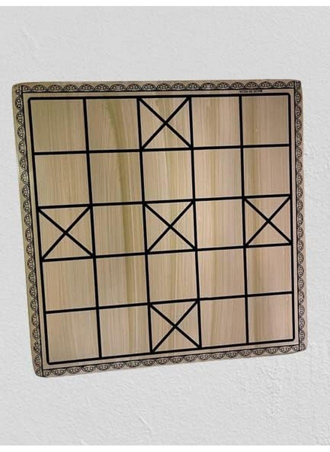 Adult Wooden Chathuranga/Pagade Board Set/India Traditional Game/Board Games (7 And 5 Home)