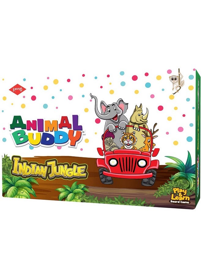 Animal Buddy - Indian Jungle Discovery Game - Play & Learn Kids Board Game -Fantastic Introduction For 4+ Year Olds- Fully Made In India (2 Players)