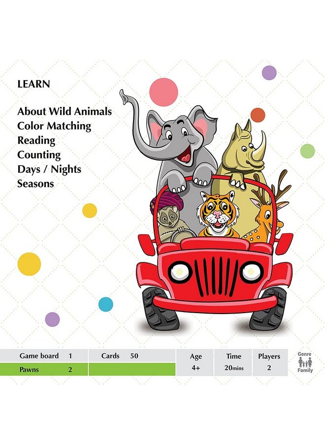 Animal Buddy - Indian Jungle Discovery Game - Play & Learn Kids Board Game -Fantastic Introduction For 4+ Year Olds- Fully Made In India (2 Players)