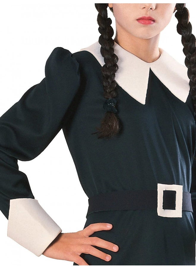 Addams Family Child's Wednesday Addams Costume, Medium, Black/White