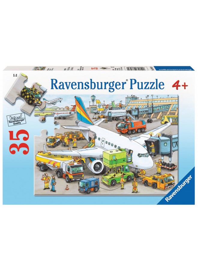 Ravensburger Busy Airport - 35 Piece Jigsaw Puzzle for Kids Every Piece is Unique, Pieces Fit Together Perfectly