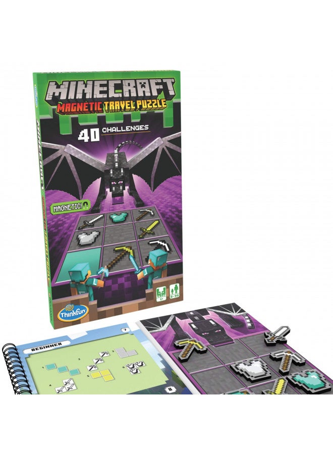 ThinkFun Minecraft Magnetic Travel Puzzle Logic Game & STEM Toy For Kids Ages 8 & Up