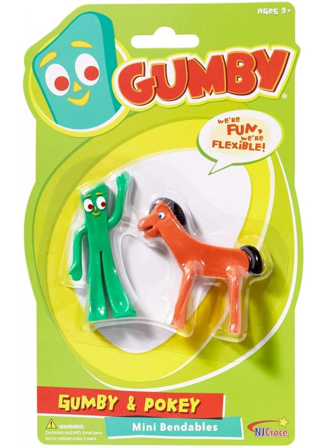 NJ Croce Gumby & Pokey Mini Bendable Pair