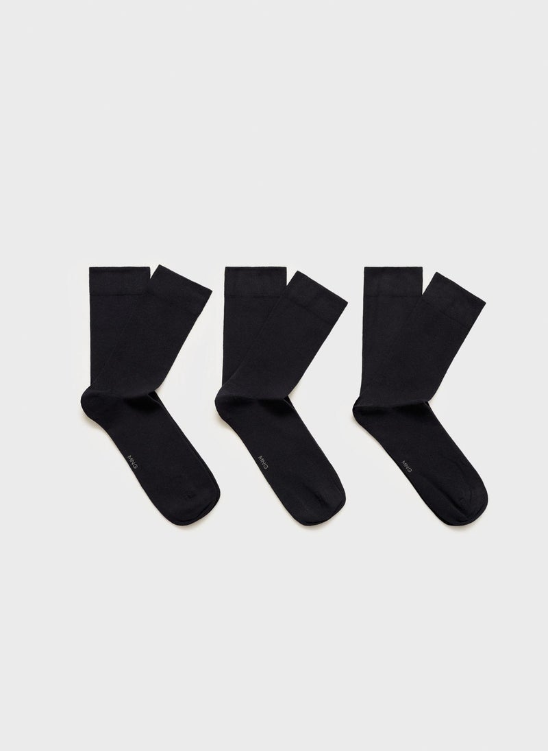 Pack Of 3 Cotton Socks