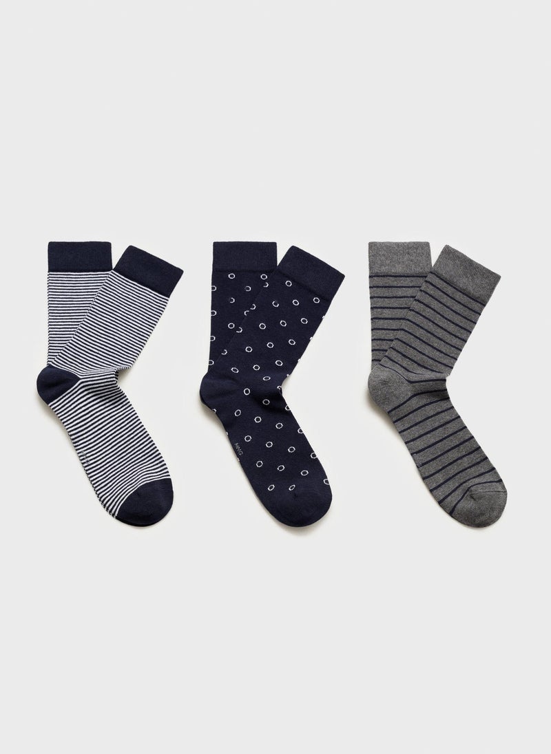 3 Pack Mixed Socks