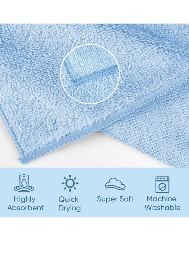 HOMEXCEL Microfiber Washcloths 12 Pack, Highly Absorbent and Soft Face Towel, Multi-Purpose Wash Cloths for Bathroom, Gym, Hotel, Spa and Kitchen, Multicolor 12x12 Inch