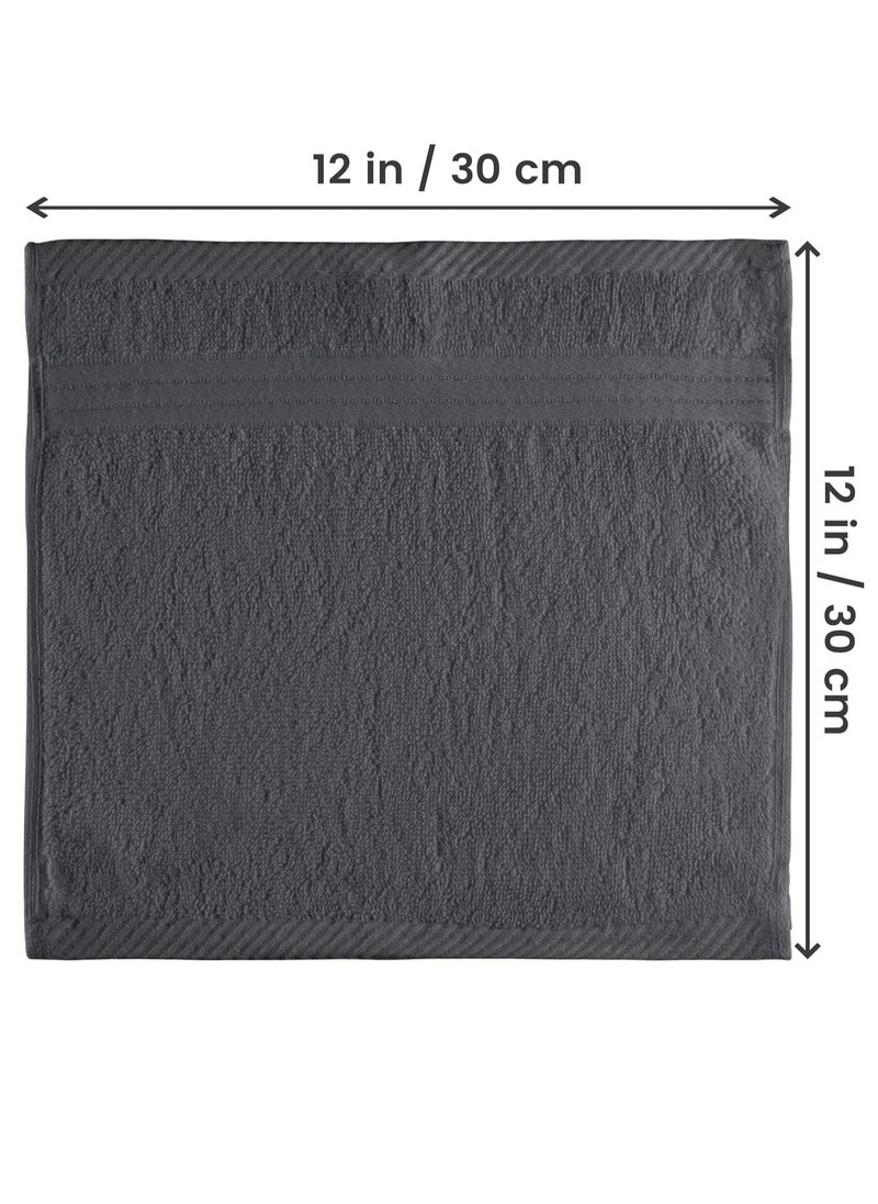 Utopia Towels 12 Pack Premium Wash Cloths Set (12 x 12 Inches) 100% Cotton Ring Spun, Highly Absorbent and Soft Feel Washcloths for Bathroom, Spa, Gym, and Face Towel (Grey)