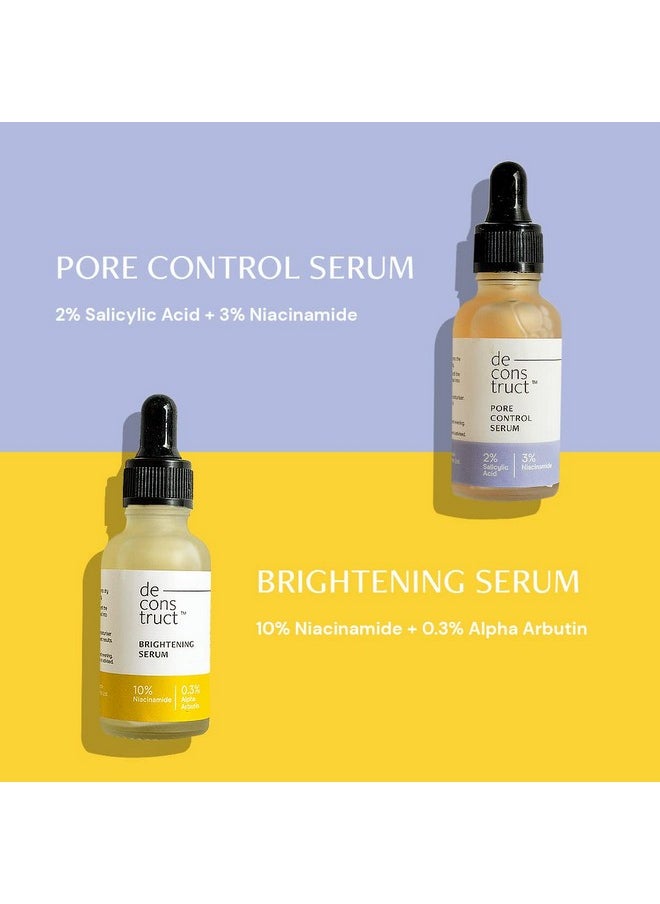 Oil Control Combo | 10% Niacinamide & 0.3% Alpha Arbutin And 2% Salicylic Acid & 3% Niacinamide | For All Skin Types | 30Ml Each | Pack Of 2