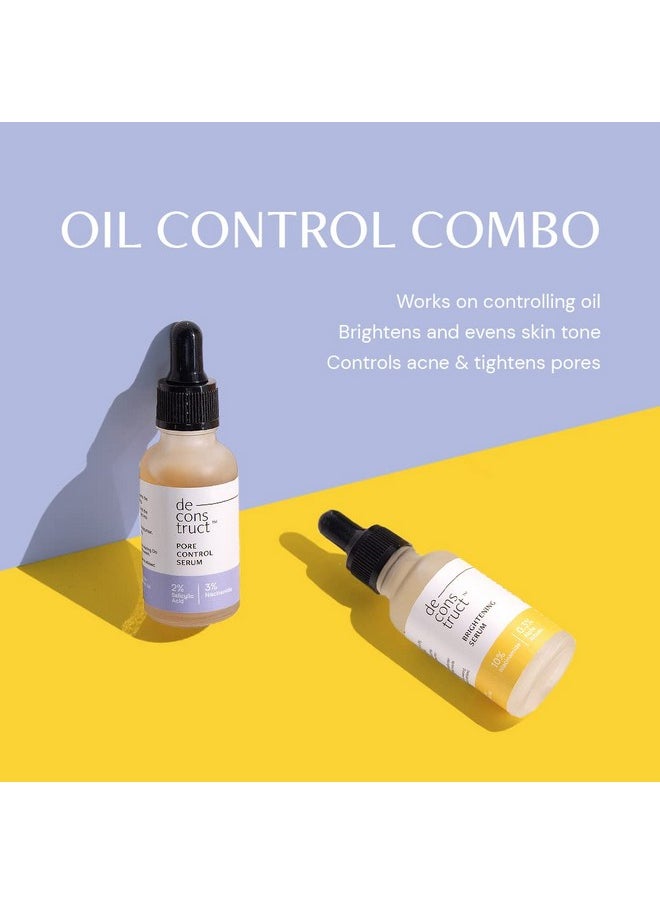 Oil Control Combo | 10% Niacinamide & 0.3% Alpha Arbutin And 2% Salicylic Acid & 3% Niacinamide | For All Skin Types | 30Ml Each | Pack Of 2