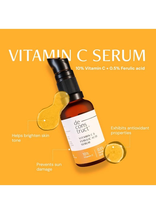 Glow & Hydrate Duo: Oil-Free Moisturizer (50G) & Vitamin C Serum (30Ml) | Get Glowing And Moisturized Skin | Pack Of 2