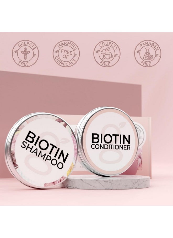 Biotin Shampoo And Conditioner Bars For Hair Growth - Solid Set To Combat Thinning Hair Loss