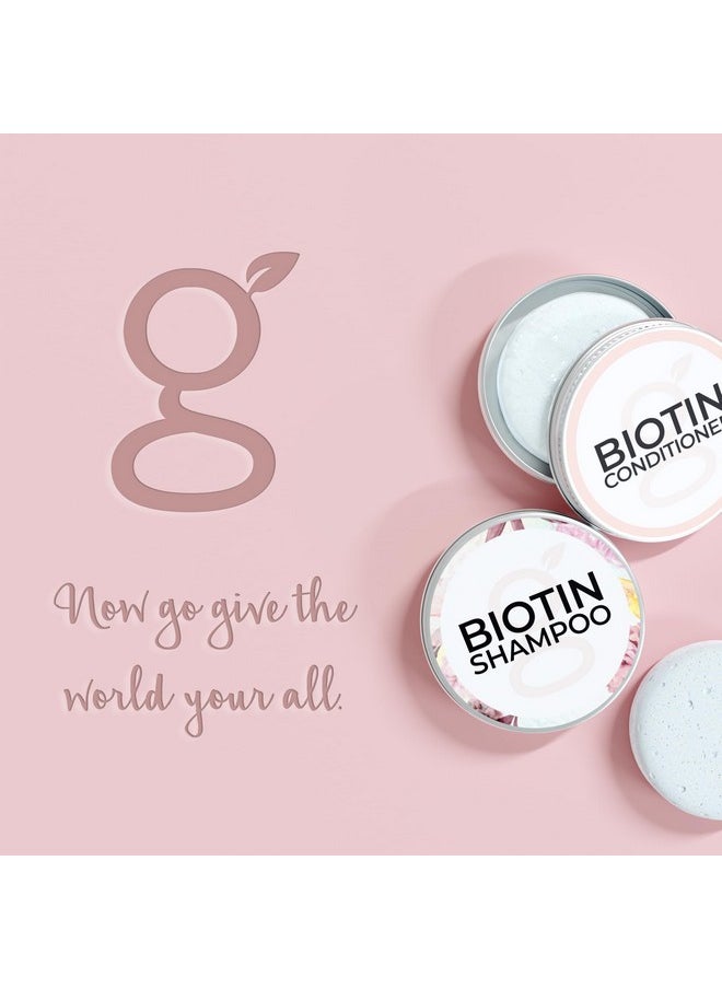 Biotin Shampoo And Conditioner Bars For Hair Growth - Solid Set To Combat Thinning Hair Loss