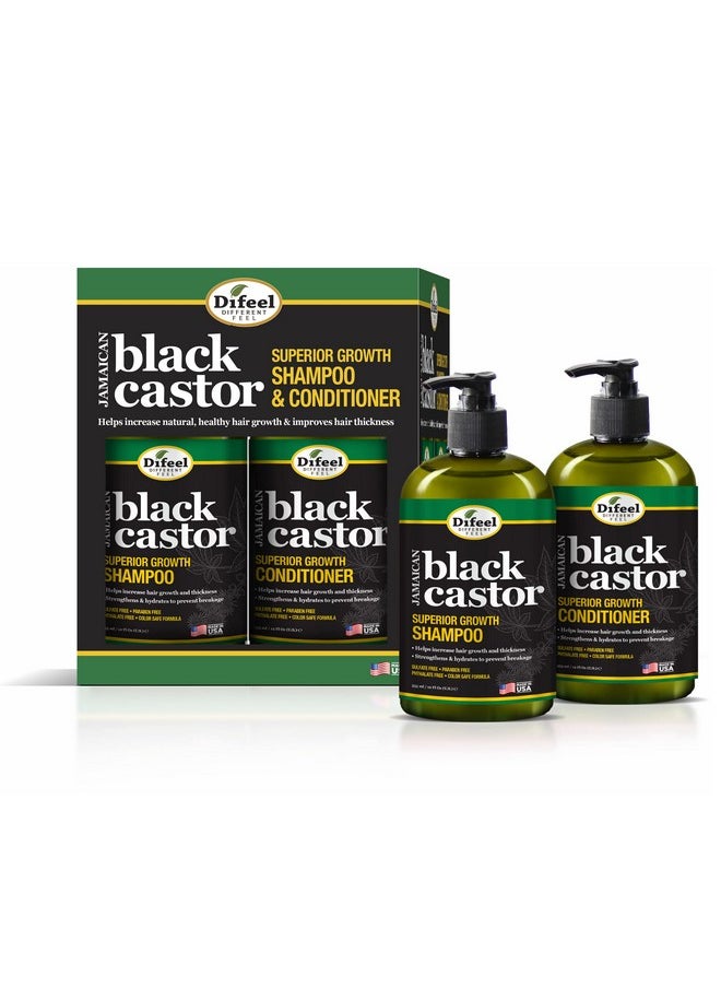 Superior Growth Jamaican Black Castor Shampoo & Conditioner 12 Oz Gift Set 2-Pc Boxed Set