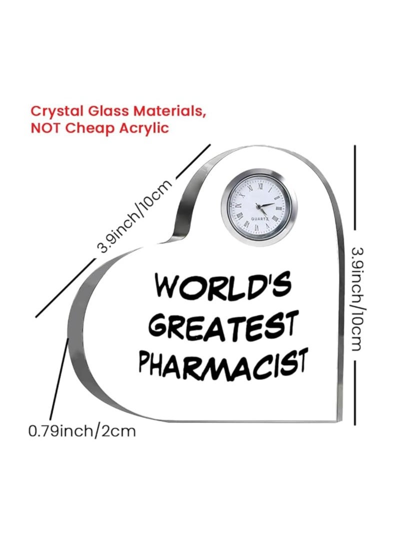 Pharmacist Heroes-Heartfelt Gifts For Pharmacist Day-Gift Ideas-Heart-Shaped Crystal Clock-Gift For Pharmacist Day