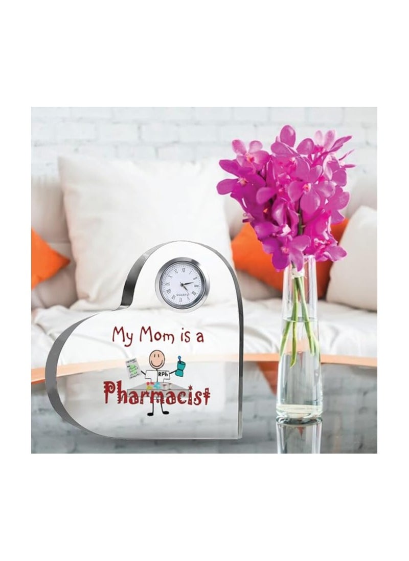 Pharmacist Heroes-Heartfelt Gifts For Pharmacist Day-Gift Ideas-Heart-Shaped Crystal Clock-Gift For Pharmacist Day