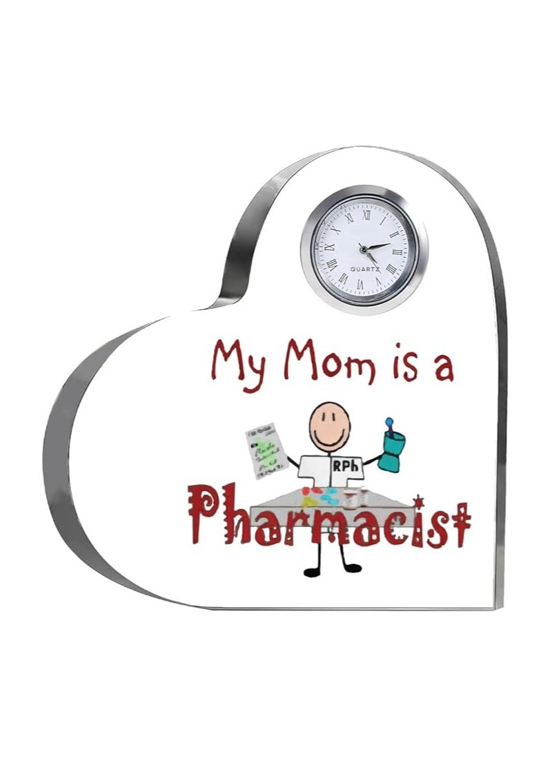 Pharmacist Heroes-Heartfelt Gifts For Pharmacist Day-Gift Ideas-Heart-Shaped Crystal Clock-Gift For Pharmacist Day